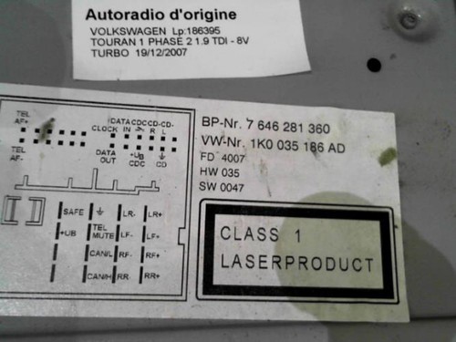 Autoradio origine volkswagen - autoradio,